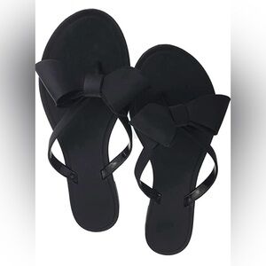 Chic Black Bow Sandals for Women